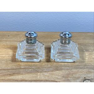 vintage pyramid-shaped salt and pepper shakers